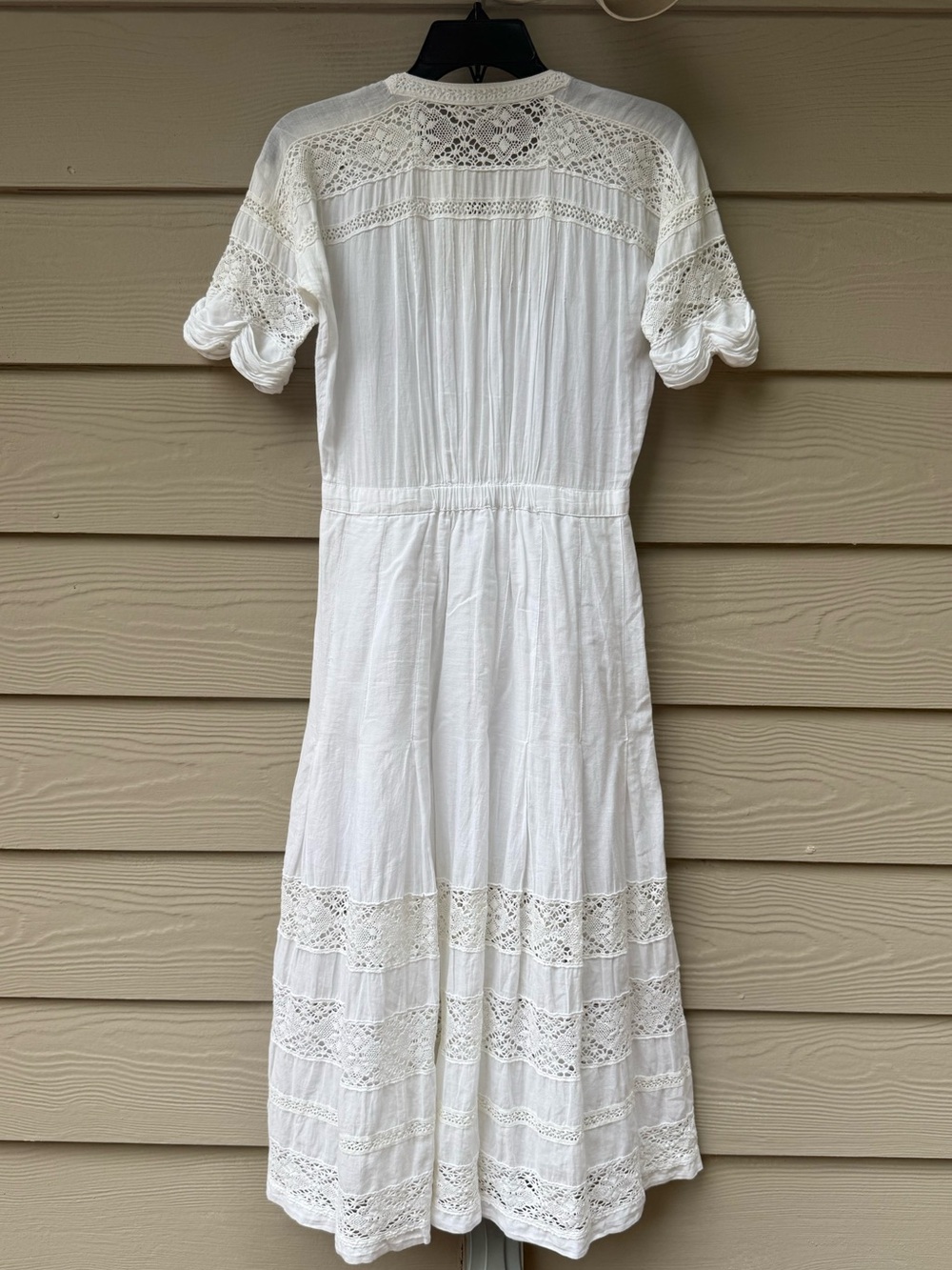 LoveShackFancy Edie Voile Lace Trim Button Front Maxi Dress - Picture 16 of 16